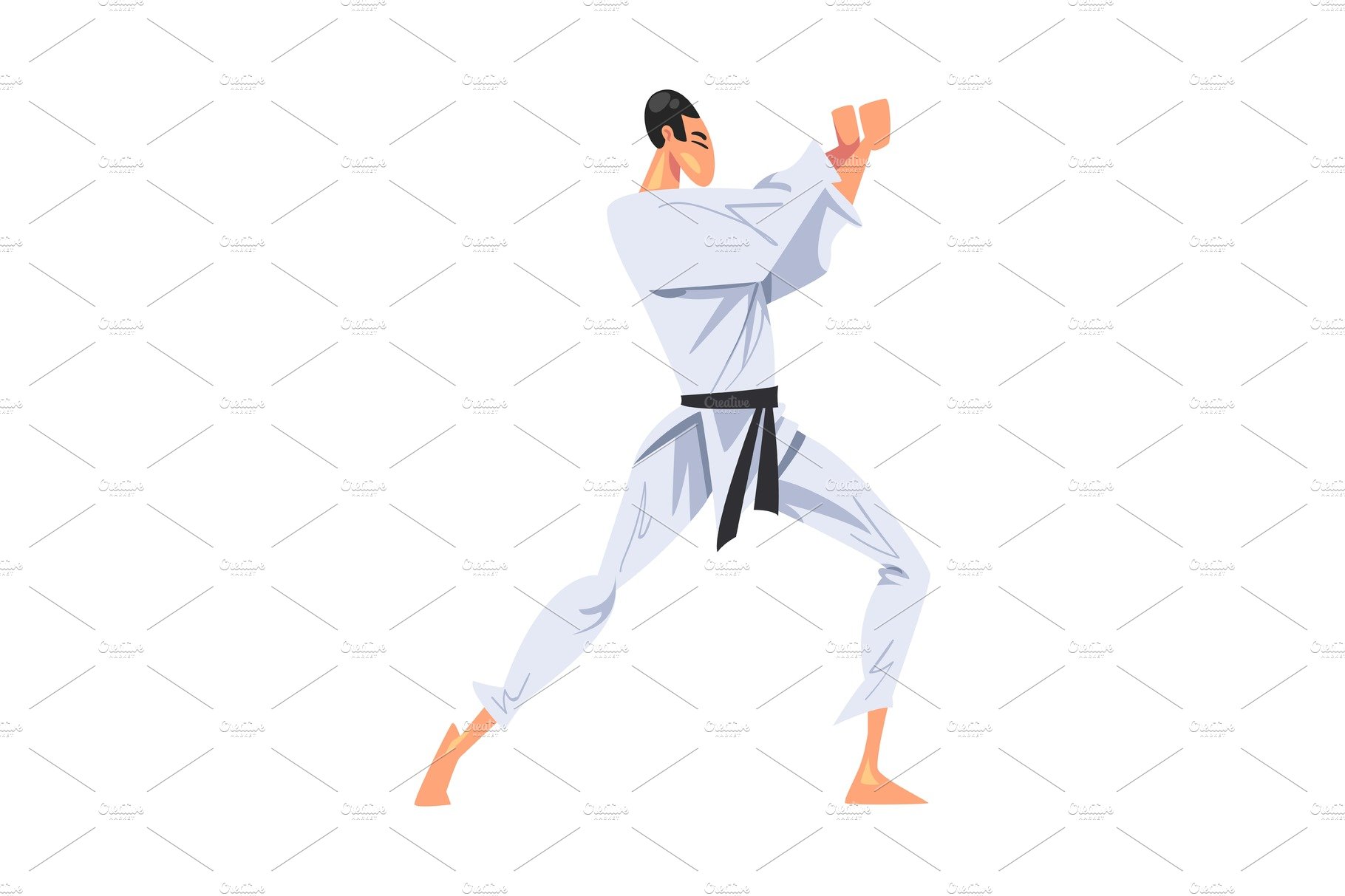 Man Karate Fighter Character in cover image.