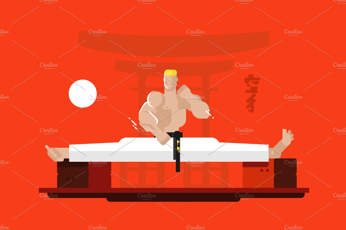 Karate character in the splits preview image.