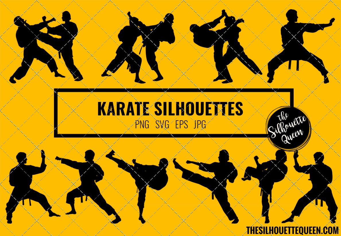 Karate silhouette vector – MasterBundles