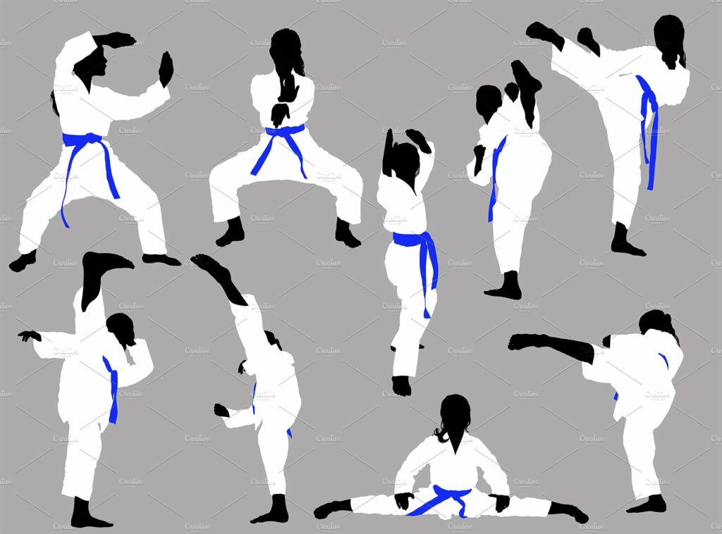 karate girls train MasterBundles