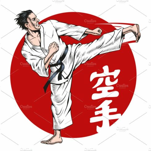 Karate kick, martial arts cover image.