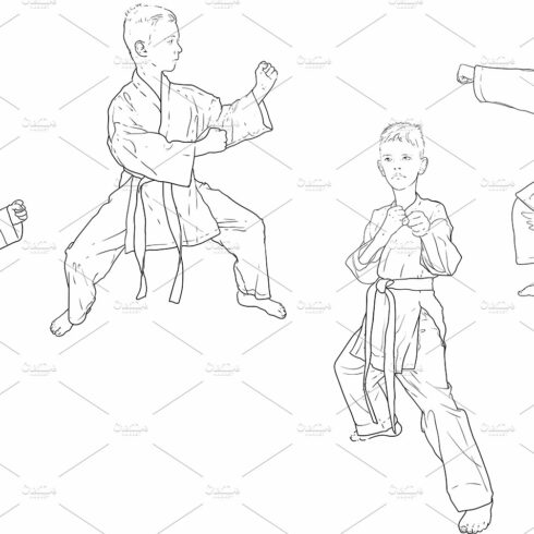 Karate several positions cover image.