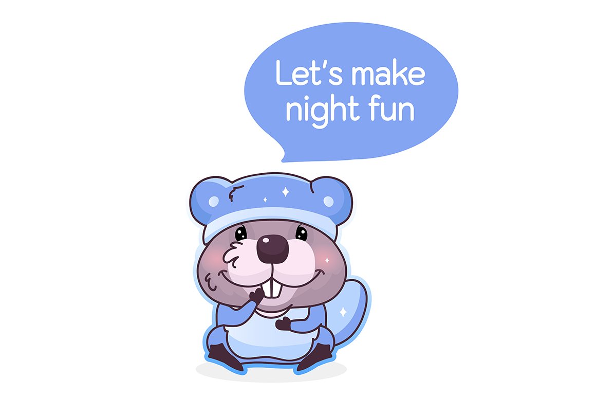 Cute beaver cartoon character cover image.