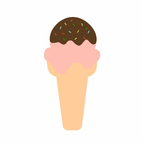 Melting strawberry ice cream in cone cover image.