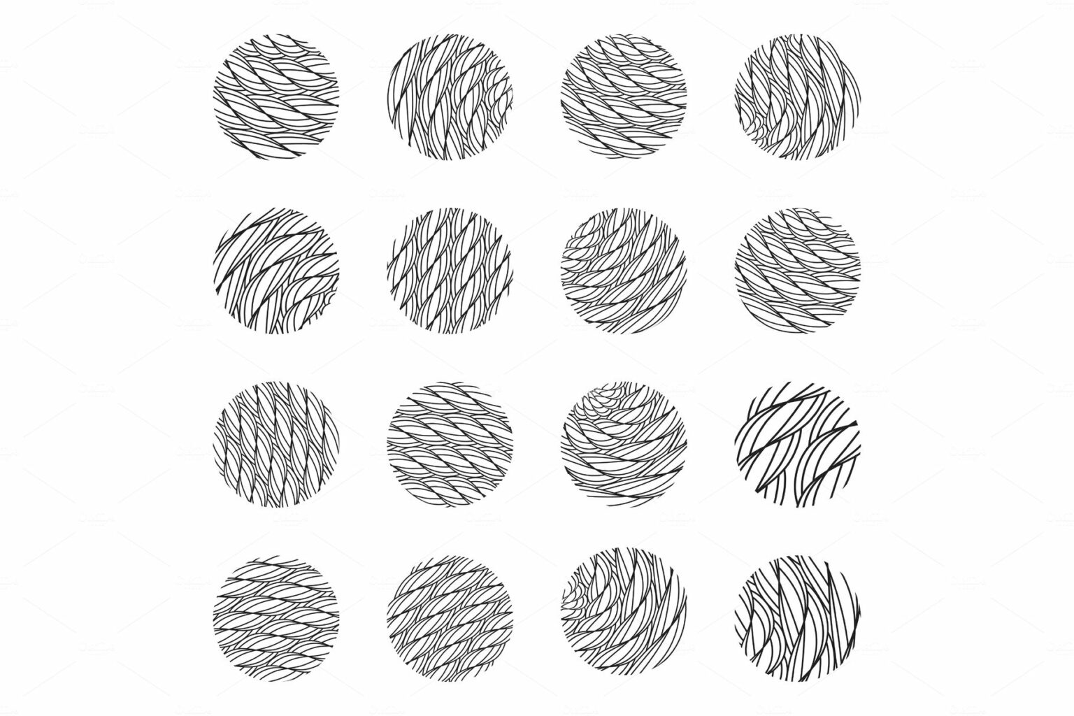 Outline rope design elements MasterBundles