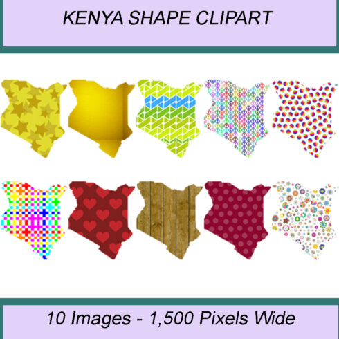 KENYA SHAPE CLIPART ICONS cover image.