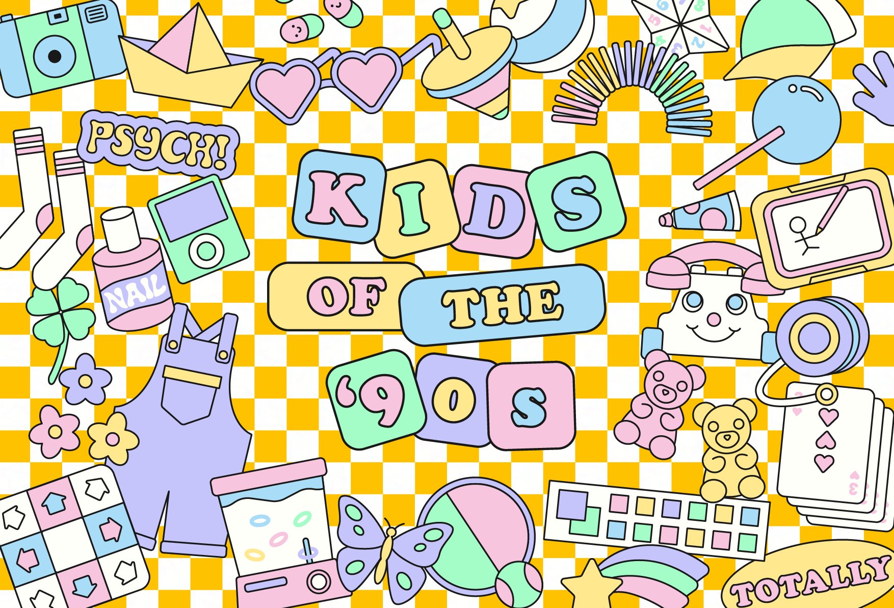 Kids of the '90s Sticker Pack cover image.