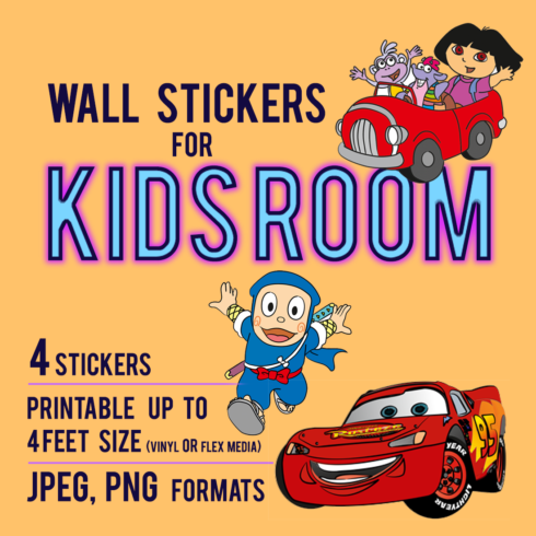 Kids Room Sticker designs cover image.