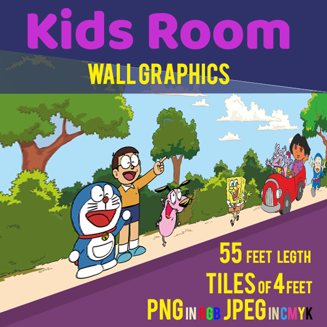 Kids Room Wall Graphics and Stickers pinterest preview image.