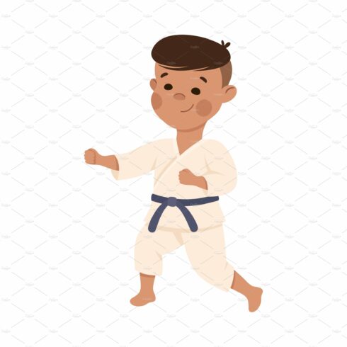 Cute Boy Doing Karate, Kid in cover image.