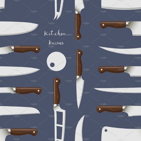 Kitchen knife weapon steel pattern cover image.