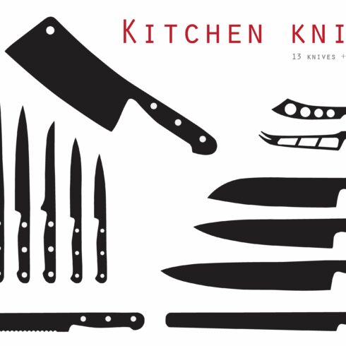 Kitchen knife set cover image.