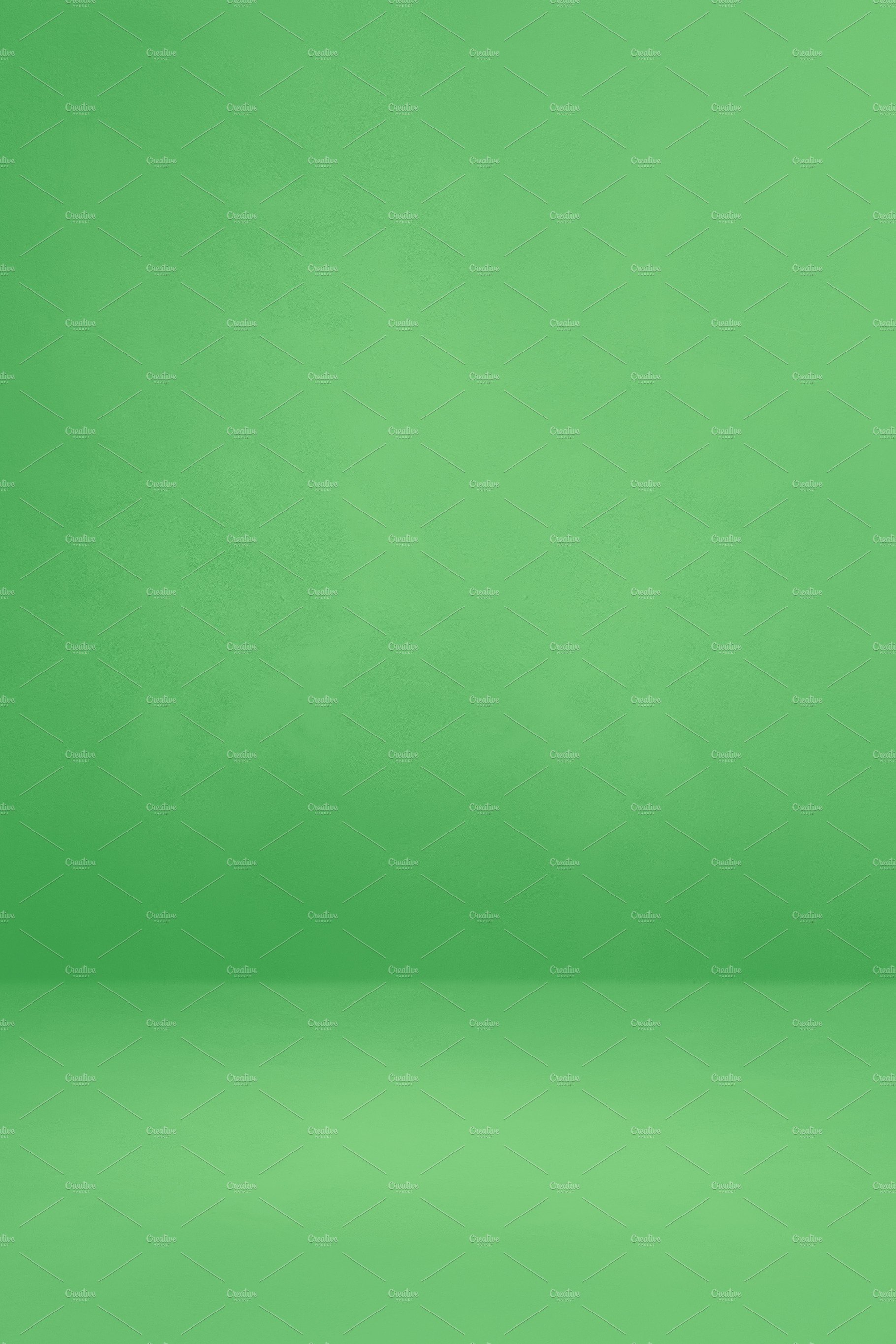 Empty green concrete interior background cover image.