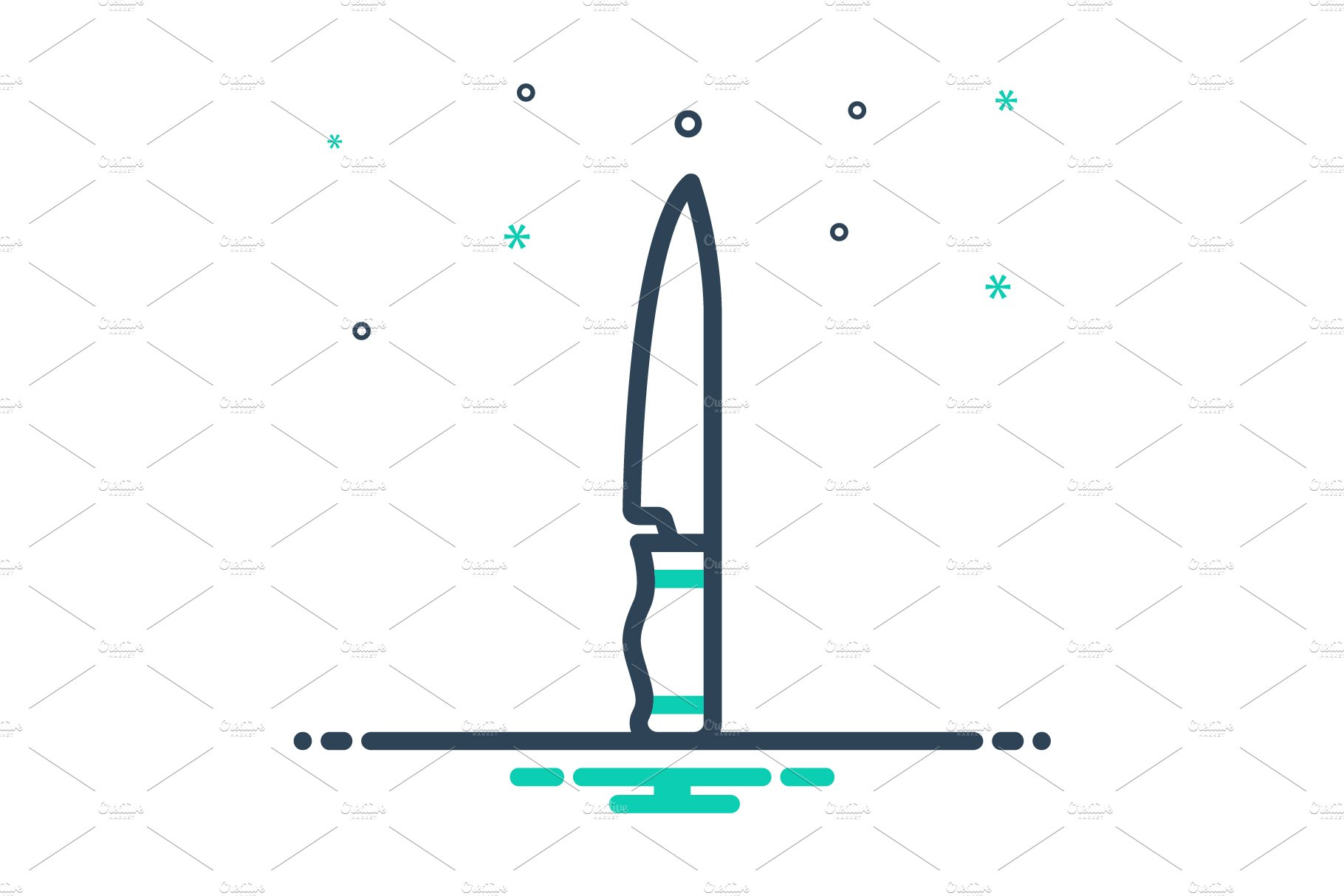 Knife cutting tool mix icon cover image.