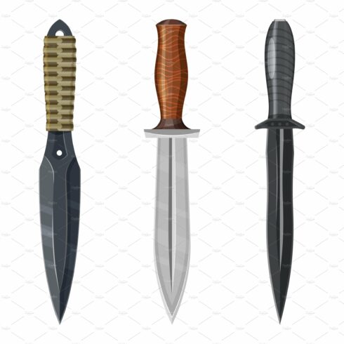 Knives and combat weapon blades or cover image.