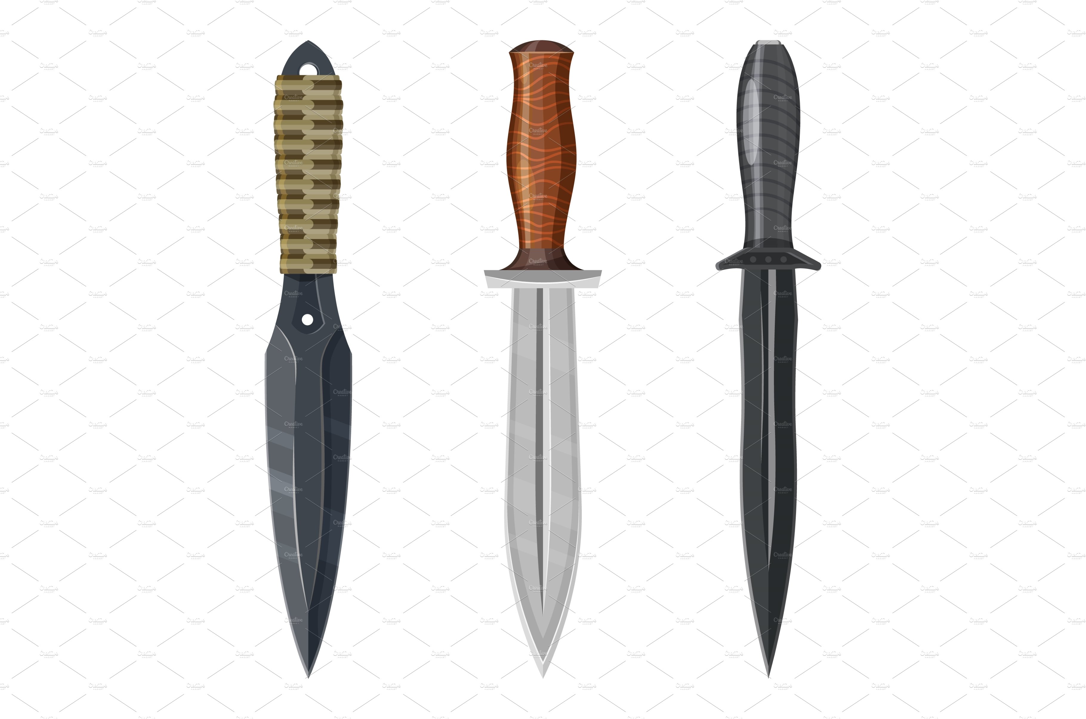 Knives and combat weapon blades or cover image.