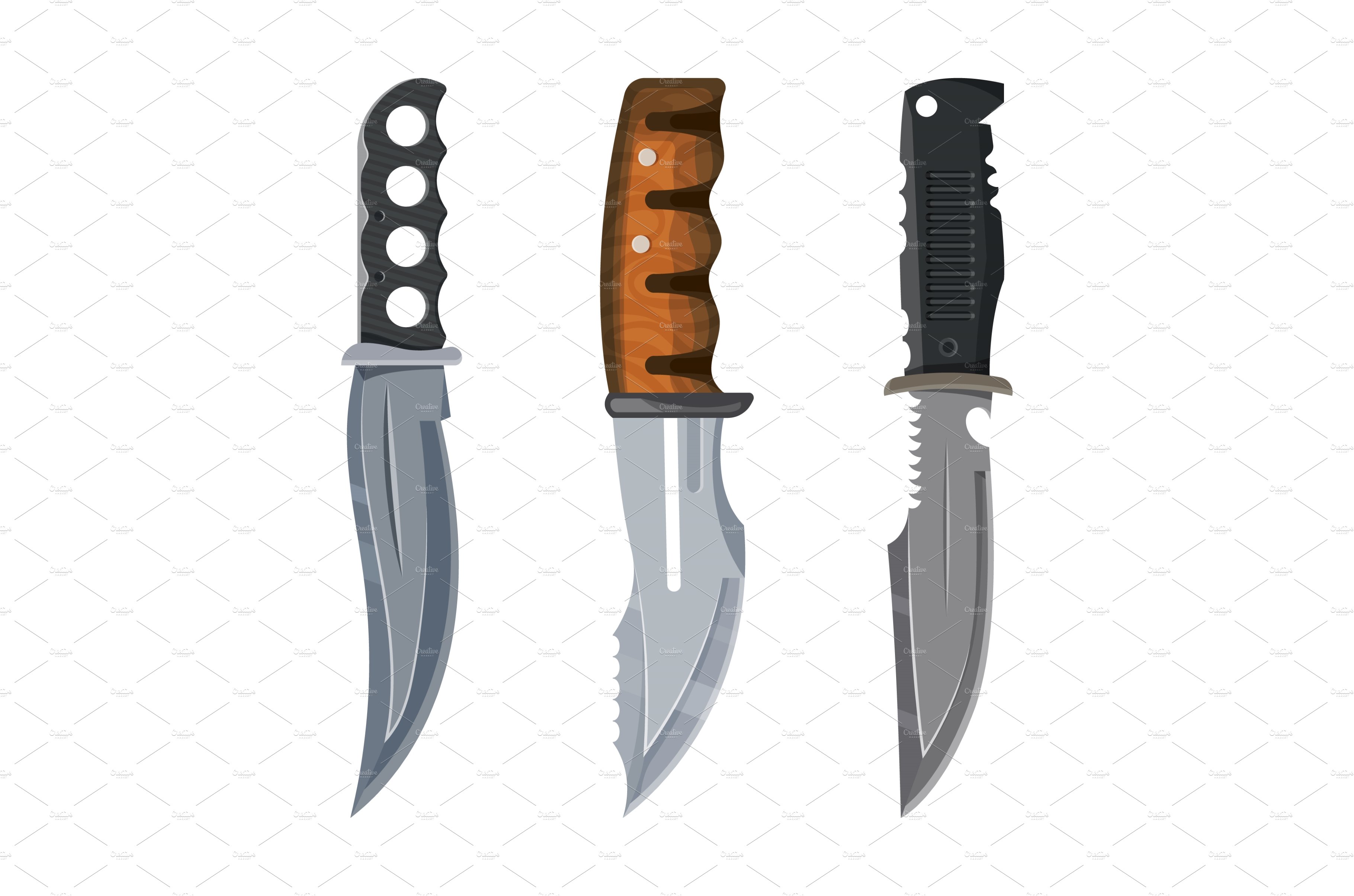 Knife, combat daggers and military cover image.