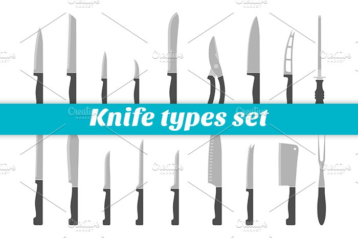 Knife types set cover image.