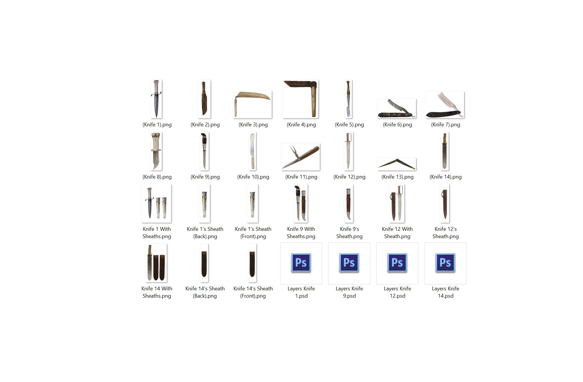 knives png pack 9 814
