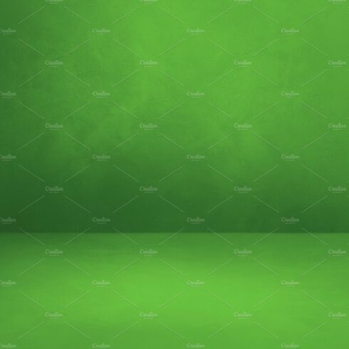 Empty green concrete interior background cover image.