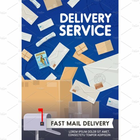 Post mail delivery, parcels, letters cover image.