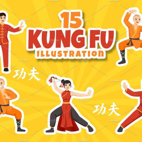 15 Kung Fu Sport Illustration cover image.