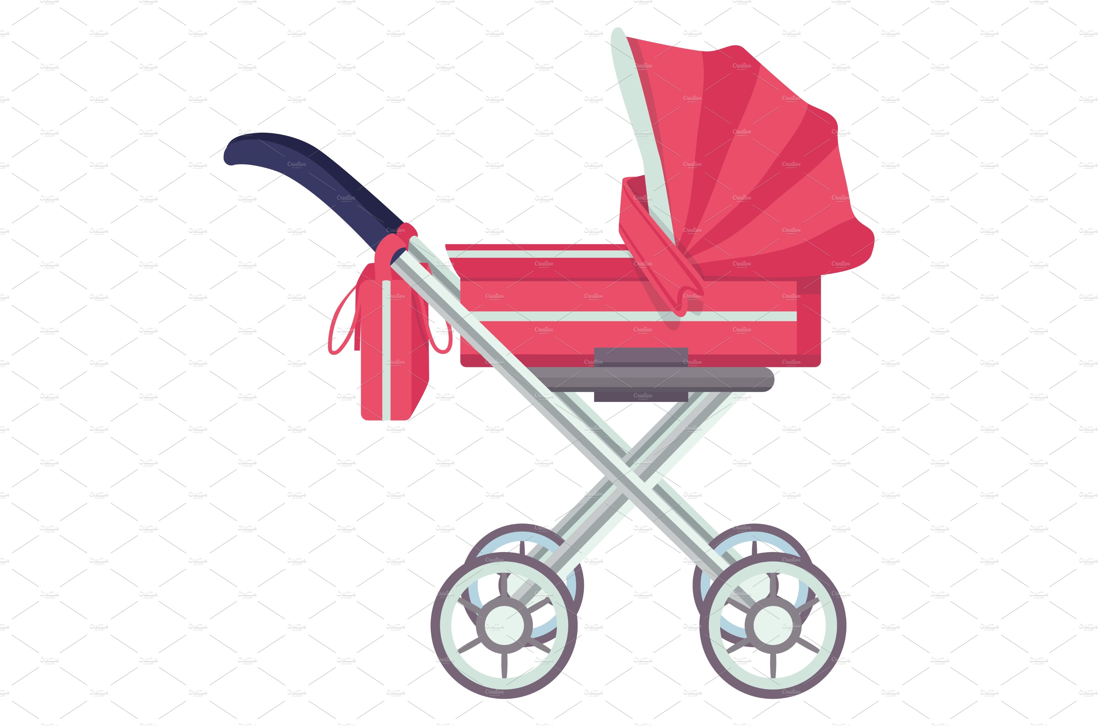 Little children baby carriage cover image.