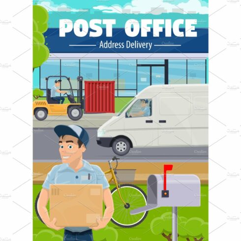 Post office, delivery service cover image.