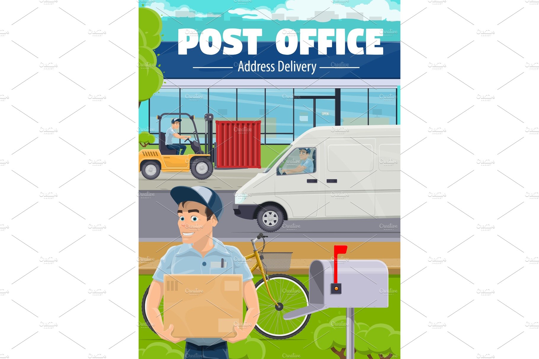 Post office, delivery service cover image.