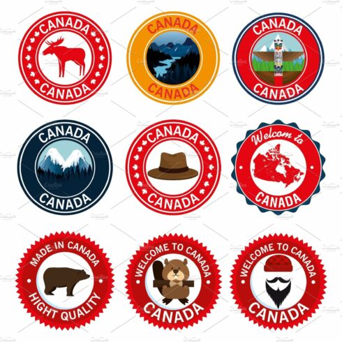 canadian culture set icons cover image.