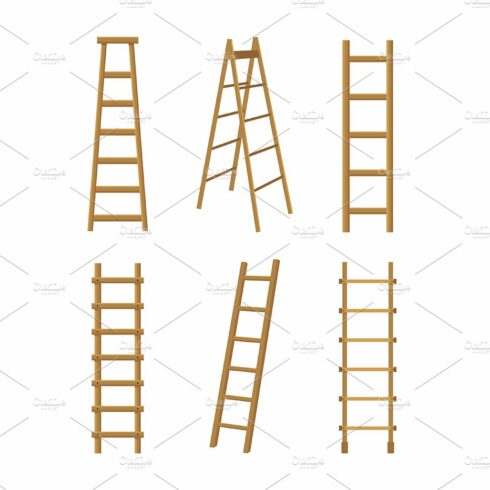 Wooden Stairs Ladders Different Set cover image.