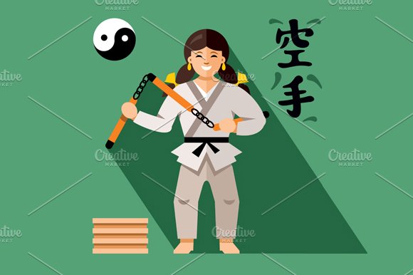 Karate Fighter with weapon cover image.