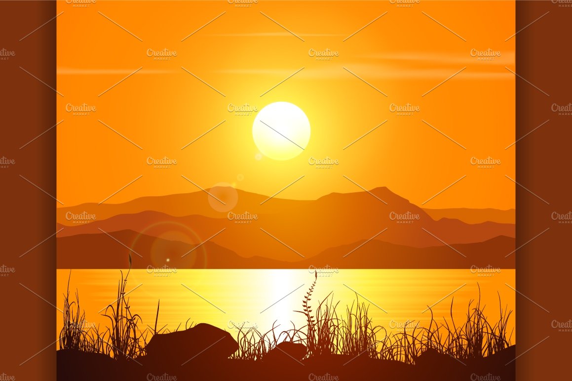 Sunsets Vector Collection #1 preview image.