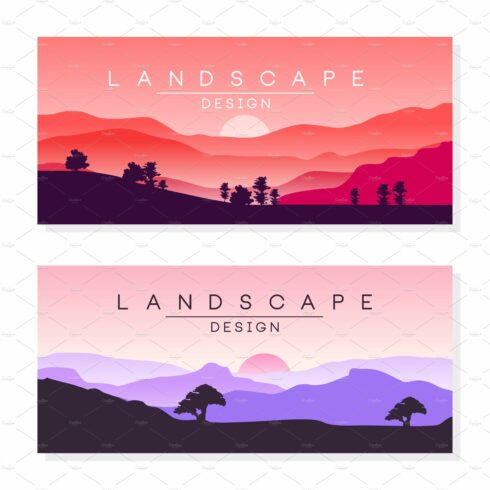 Landscape design horizontal banner cover image.