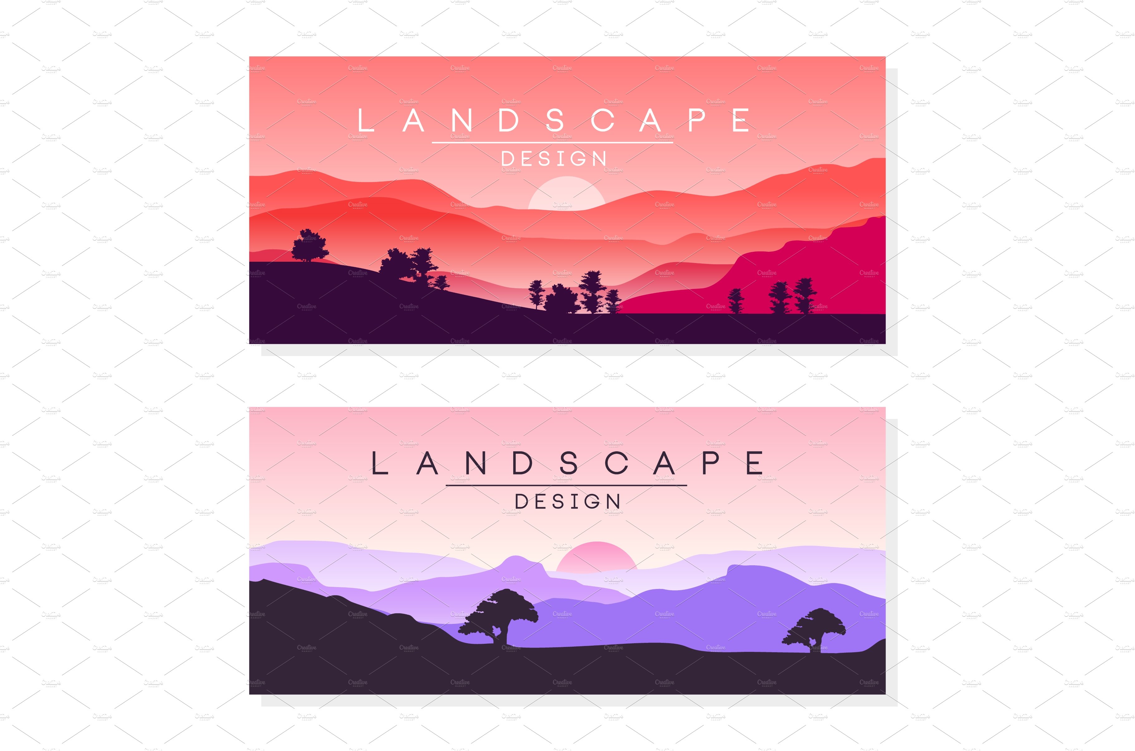 Landscape design horizontal banner cover image.