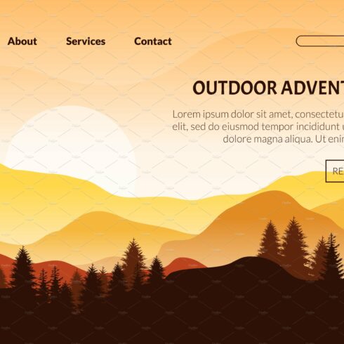 Outdoor adventures landing page cover image.