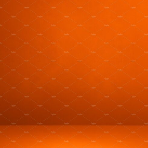 Empty orange concrete interior background cover image.