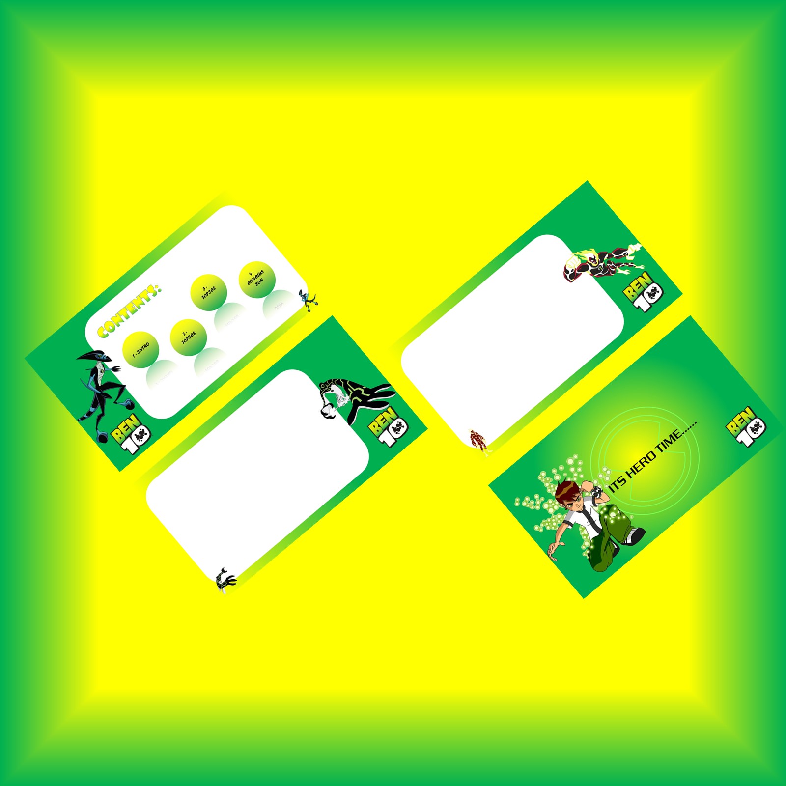 BEN 10 POWER POINT TEMPLATES preview image.