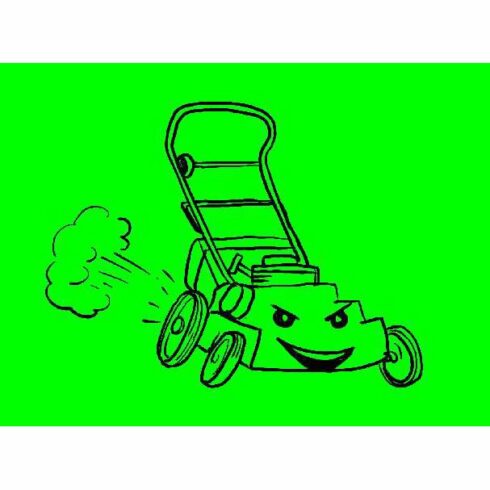 Animation Lawn Mower Cartoon Drawing cover image.