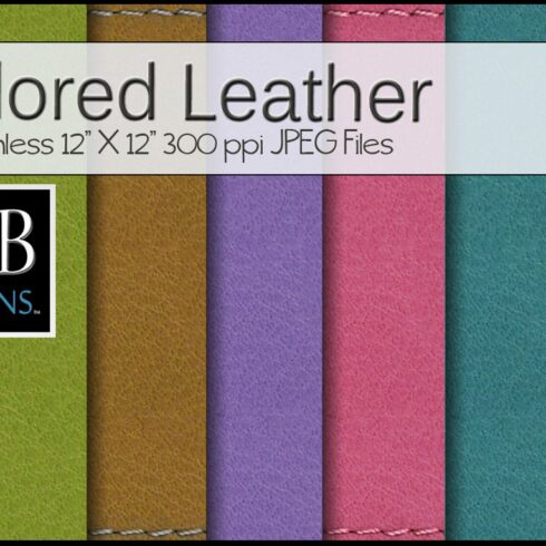 39 Bright Color Leather Textures cover image.