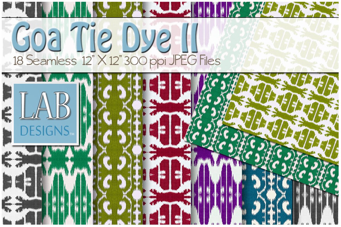 18 Goa Tie Dye Fabric Textures cover image.