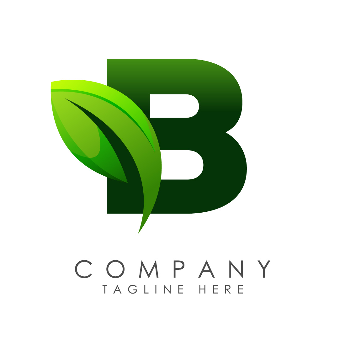 Initial B alphabet with a leaf Eco-friendly logo concept Graphic alphabet symbol for business and company identity cover image.