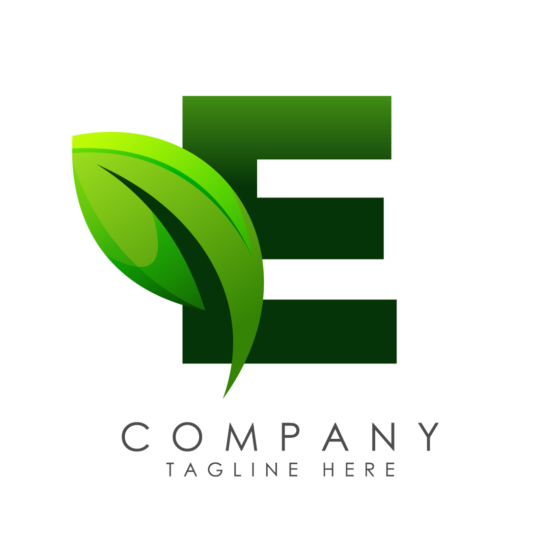 Initial E alphabet with a leaf Eco-friendly logo concept Graphic alphabet symbol for business and company identity cover image.
