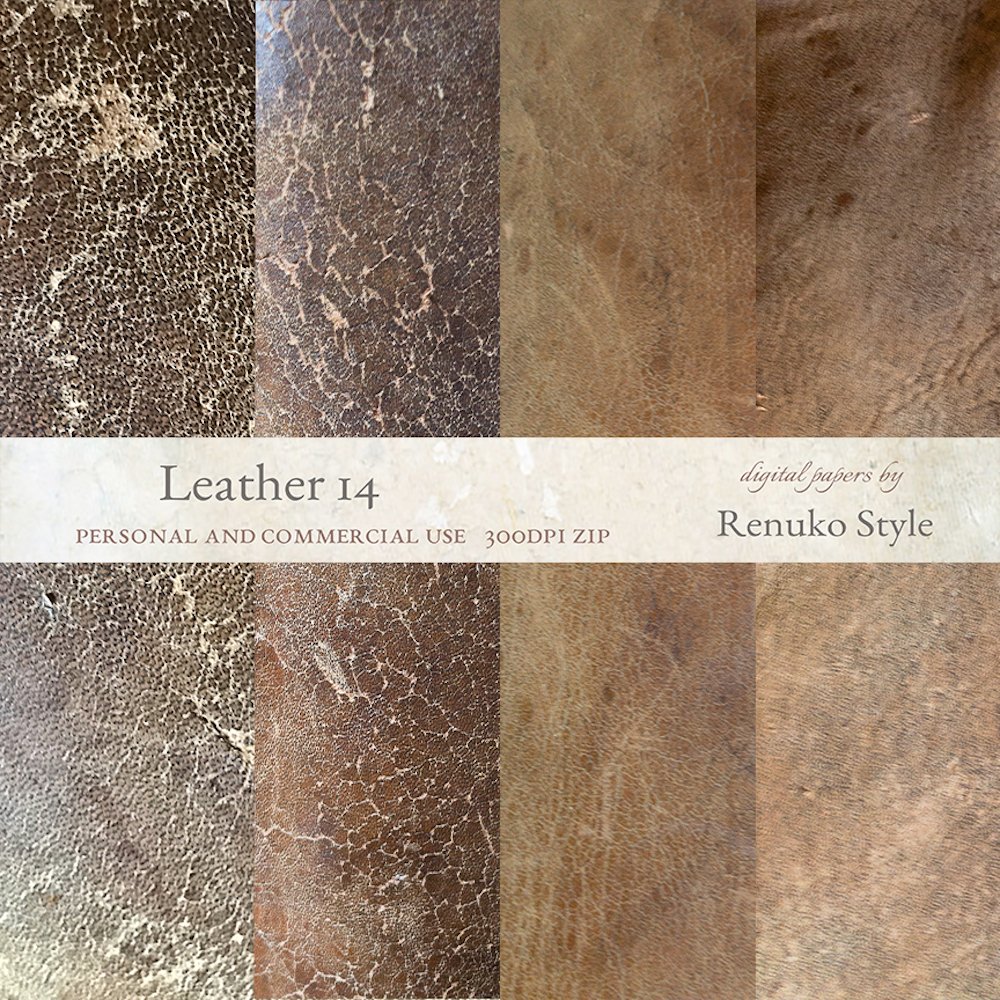 Leather Photoshop Textures cover image.