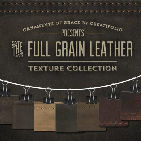 Full-Grain Leather Textures - PNGs cover image.