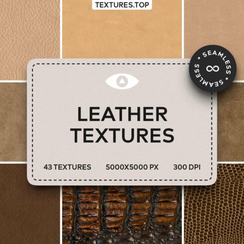 43 Seamless Leather Texture Pack cover image.