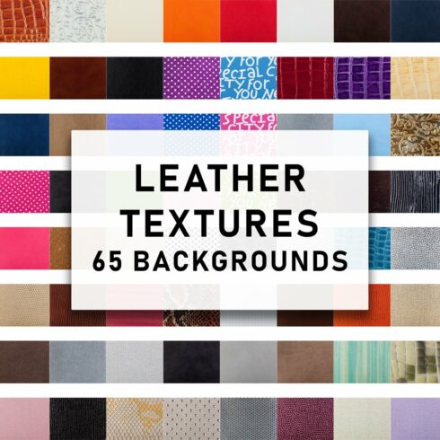 Leather Textures 65 patterns cover image.