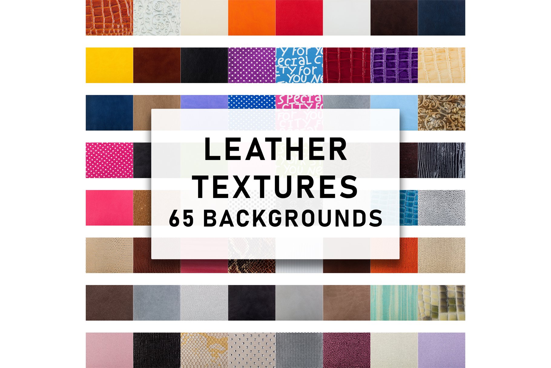 Leather Textures 65 patterns cover image.