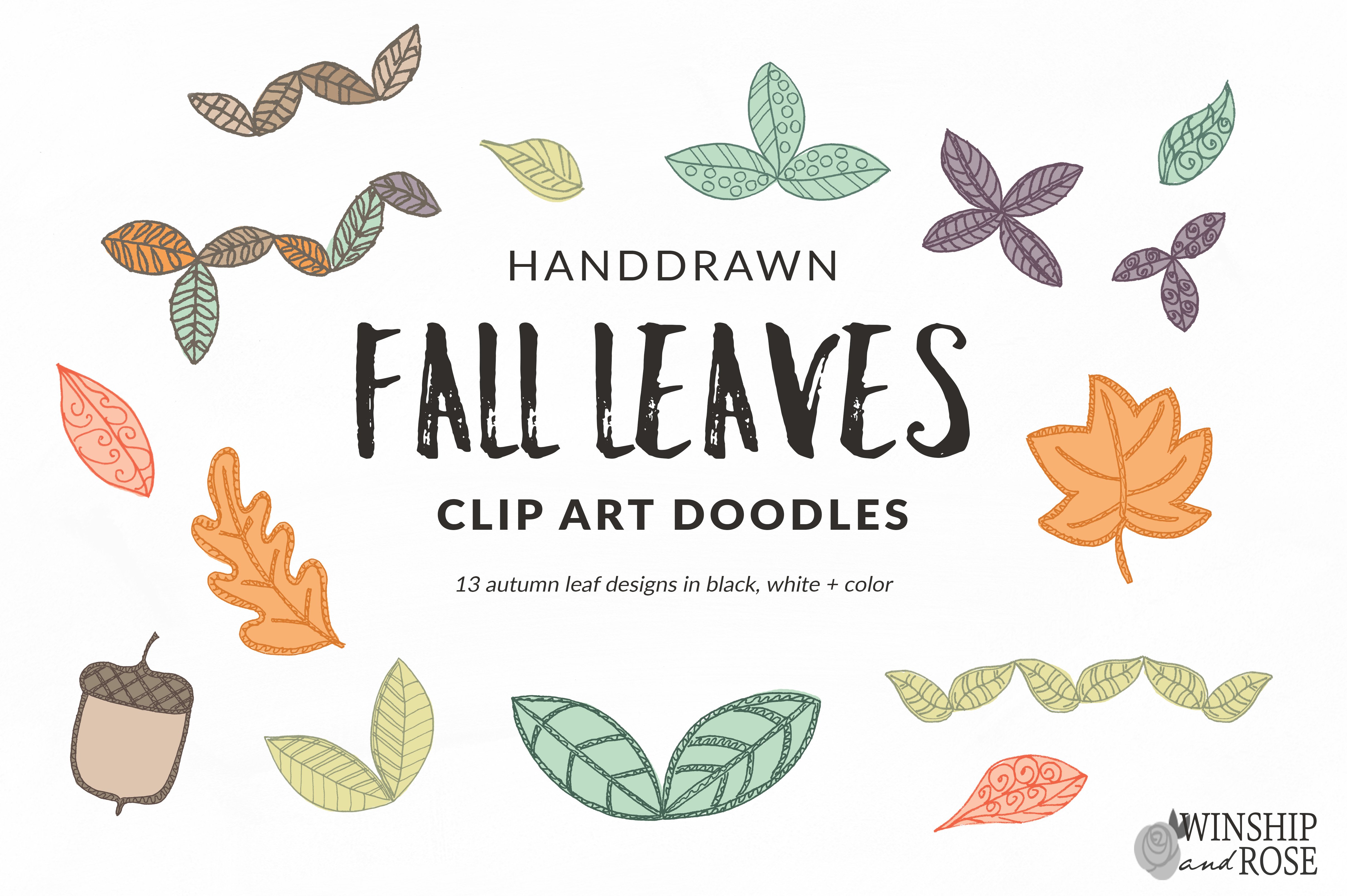 Fall Leaves - Leaf Clip Art Doodles cover image.