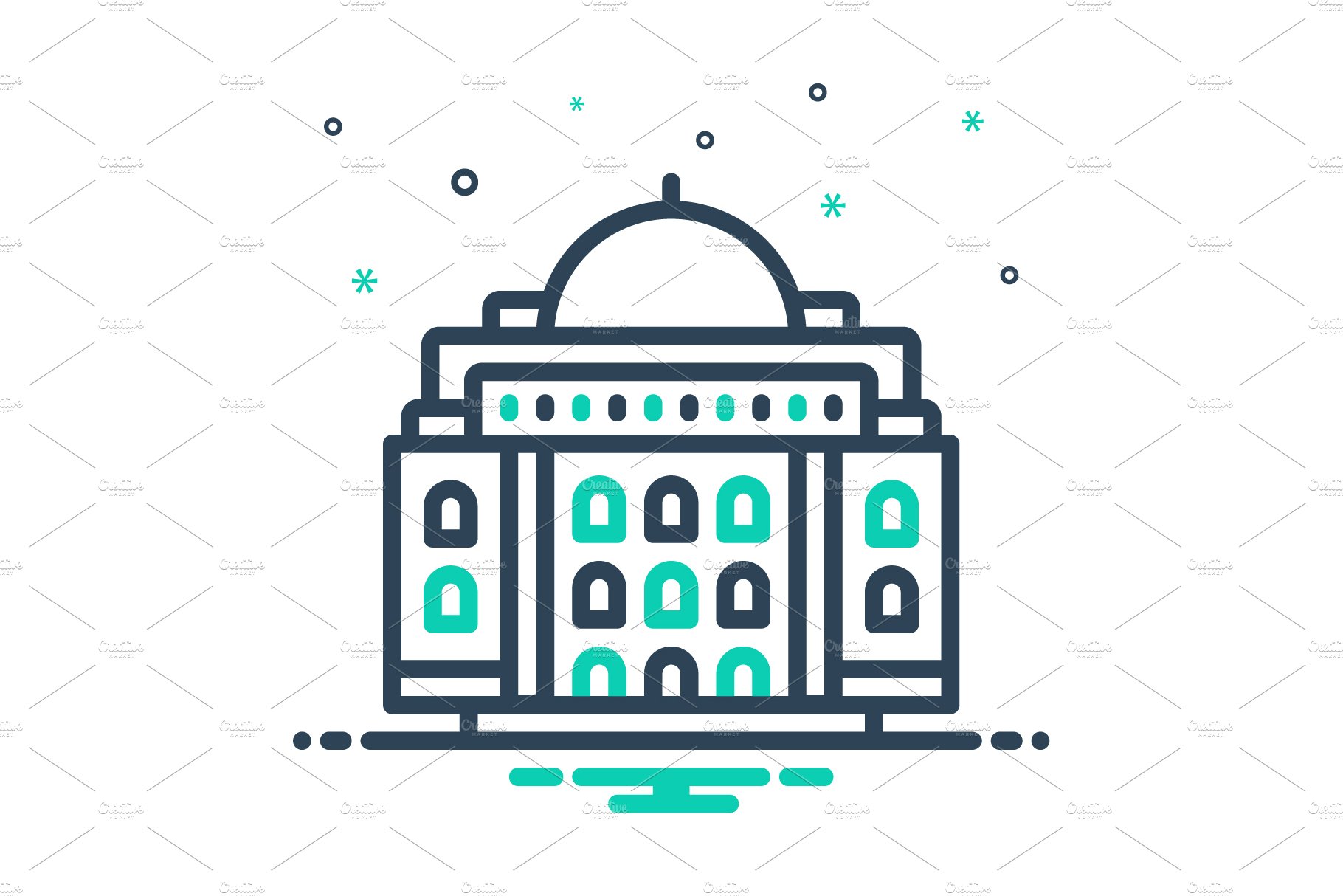 Legislature assembly mix icon cover image.
